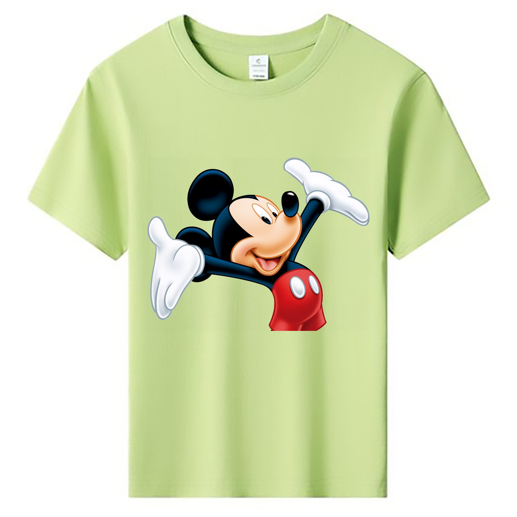 （画像用） ミッキーマウス Mickey Mouse 綿100％キッズTシャツ（フロントプリント）